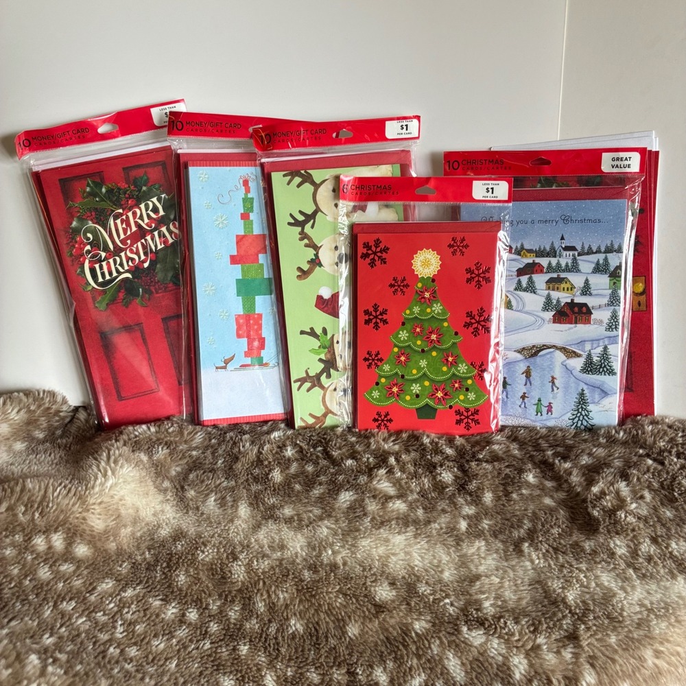 Hallmark Christmas Cards Multi Pack 50 Count Money Holders Holiday Variety Set